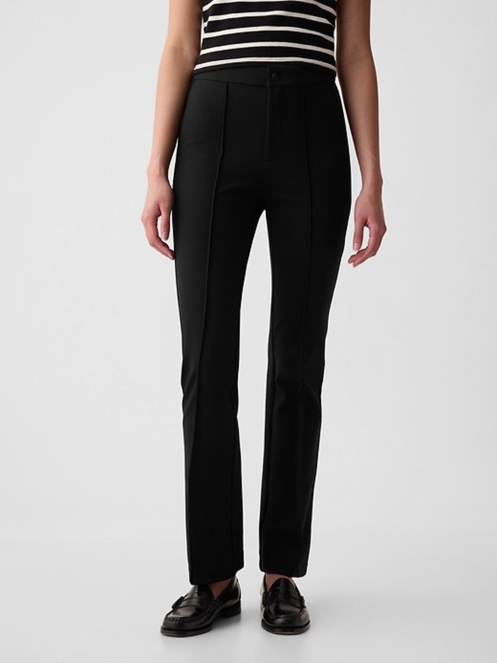 NWT GAP Mid Rise Ponte Kick Women's Dress Pants Black Size 12